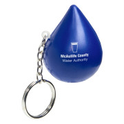 waterdrop squeeze hanger keychain stress ball squeezie drop custom printed water conservation message