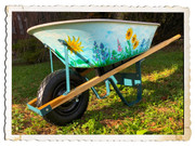 Hand Painted Wheelbarrow Garden Outdoor Unique Event Gift Park Home Compost Sifter