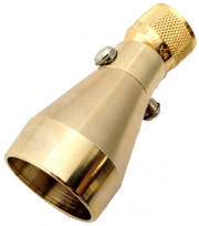 Polished Brass Shower Head 2.25 gpm Full Force High Velocity Spray Shower