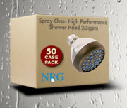 Chrome Case of Spray Clean Shower Head 50 Pack 2.5 gpm Full FLow Bulk SALE w/ rubber jets