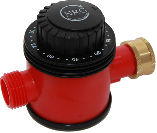 Sixty minute automatic hose shut-off timer water conservation tool.