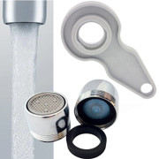 Houshold Aerator Kit 1.2 GPM - 1.8 PCA Water-Saving Replacement Inserts - Value Pack Install Wrench Bathroom Retrofit 3 items