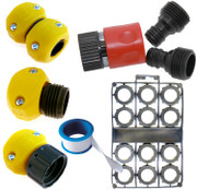 Hose Repair Upgrade Garden Pack Quick Connect 3/4" Snap Connector Adapter/Nozzle/Washers Accessories