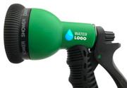 Custom Hose Nozzle Auto Shut-off  with logo Green Nine Position Pistol Spray