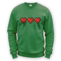 Trio of 16 Bit Hearts Sweater
