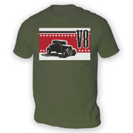 V8 Coupe Hot Rod Mens T-Shirt
