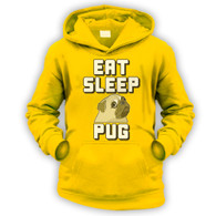Eat Sleep Pug Kids Hoodie