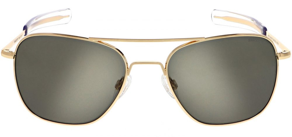 Randolph Aviator Sunglasses, 58mm, 23K Gold, Grey3 Lens