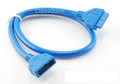 20inch USB 3.0 Motherboard 20-Pin Header M/F Round Extension Cable