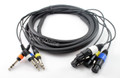 20ft. XLR Female to 1/4" TRS Male 4-Channel Balanced Audio Snake Cable