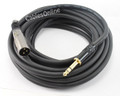 25 ft. Premium XLR Male to 1/4 inch TRS Male Audio Cable, 16AWG, Gold-Plated