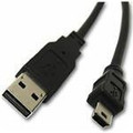 3' USB 2.0 A Male to Mini-B 5-Pin Male Shielded Cable