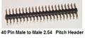 40 Pin Male/Male IDC 2.54mm Pitch Gender Changer