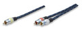 5 feet Premium Dual Cinch RCA to Single Cinch RCA Audio Cable, Blue