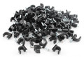 100-Pack Bag of 1 inch Nail/7mm Coax RG6 Clips for single Coax Cable - Black