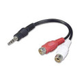 6-inch 3.5mm Stereo Plug to 2 RCA Jacks Y Splitter