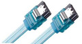 36" SATA-II Data Cable, 3GBps L-L Shape Plugs, Blue