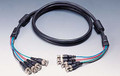 6' 4 BNC to 4 BNC RGB Monitor Cable