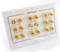 3-Gang 8.2 Surround Sound Distribution Audio Wall Plate w/ 2-RCA