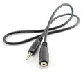 1.5ft Stereo 2.5mm Male Plug to 2.5mm Female Jack Audio Extension Cable