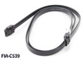 39 in Super Fast SATA III 6 Gb/s Flat Cable with Metal Latch, Black
