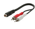 6-inch 1 RCA Jack to 2 RCA Plugs Y Splitter