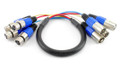 2ft Pro XLR 4-Channel M to F Balanced Audio Snake Cable, Blue