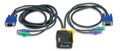 2-Port Mini KVM Switch with Integrated Cables