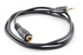 3 ft. Gold Plated 2.5 mm Stereo Male/Female Slim Connector Audio Extension Cable