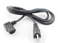 6ft Right-Angle AC Power Cord Cable with 3-Conductor PC Power Connector