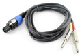 6ft SpeakOn Male to Dual 1/4" Mono Male 17AWG Audio Speaker Cable