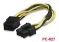 8" 6-Pin (2x3) PCI-E to 8-Pin (2x4) PCI-E 2.0 Cable