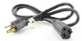 3ft Outlet Saver AC Power Extension Cord, 3-Prong Male to Female