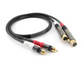 3 ft. Pro-Series 2-XLR Female to 2-RCA Male Audio Cable