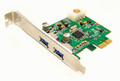 2 Port SuperSpeed USB 3.0 PCI Express Card with 4-pin Molex Power Connector