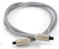 3 ft. Premium Toslink Digital Audio Optical Cable, 8.00mm OD, with Fancy Metal Connectors