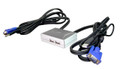 2 Port USB KVM Switch with Cables attached