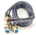 6 ft. 2-XLR 3C Female to 2-RCA Male Premium Stereo Audio Cable