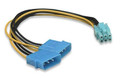 8" PCI Express 6-Pin to Dual 4-Pin Molex Male ATX Power Cable, Manhattan 378314