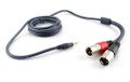 6 ft. 3.5 mm Stereo Male to Dual XLR Male Audio Cable