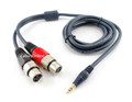 6 ft. 3.5 mm Stereo Male to Dual XLR Female Audio Cable