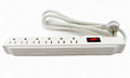 6 Outlet Surge Protector 250 Joules / 15 AMP White Power Strip SP-P115