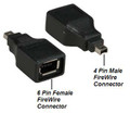 6 Pin Female to 4 Pin Male FireWire Adapter