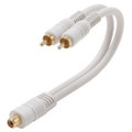 6 inches High Quality Python™ 1-RCA Jack to 2-RCA Plugs Audio Splitter