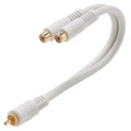 6 inches High Quality Python™ 1-RCA Plug to 2- RCA Jacks Audio Splitter