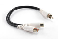 6 inch RCA Male to Dual Female White Audio Y-Cable