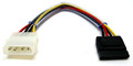 6" SATA 15-Pin to Molex 4-Pin Power Adapter, UV Blue Sensitive