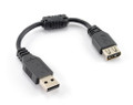6 inch USB 2.0 A Male to A Female Extension Cable with Ferrite-Core