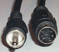 6' S-Video MiniDin-4 to RCA Cable, B/W out Only