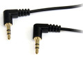3ft. Slim 3.5mm Right Angle to Right Angle Stereo Audio Cable, Gold-Plated